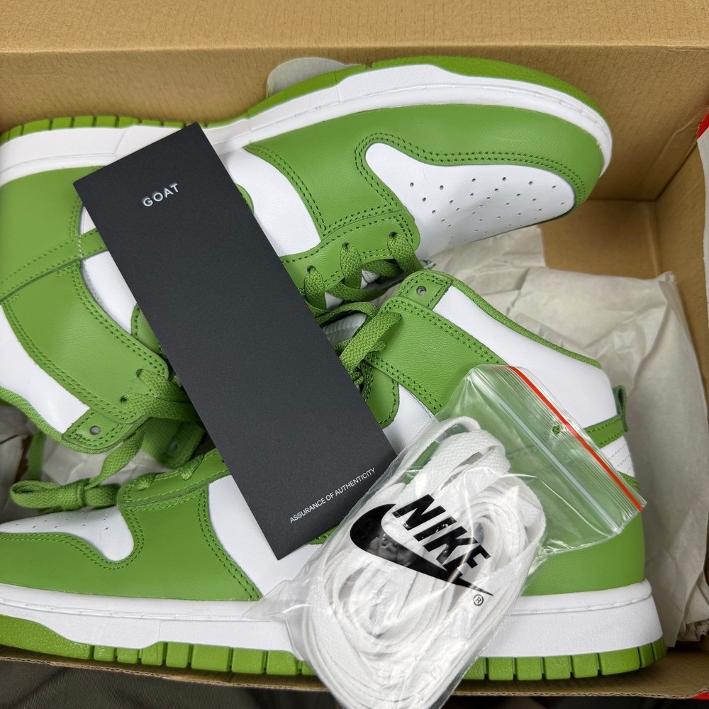 Nike Dunk High Chlorophyll White Green Mens Size 10 DV0829-101 - Picture 4 of 15